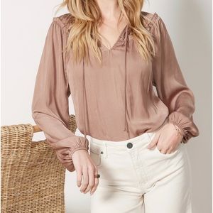 Satin Gathered Blouse